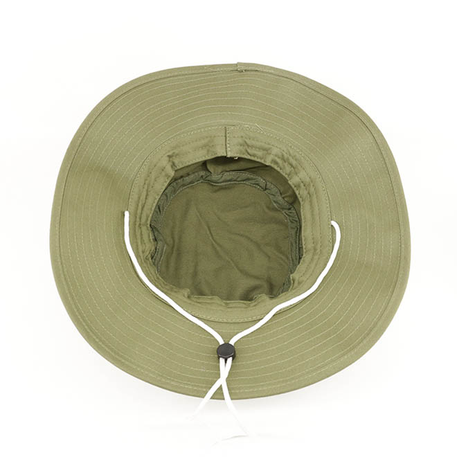 Custom Cotton Embroidery Logo Outdoor Climb Adjustable String Fishing Cap Bucket Hat