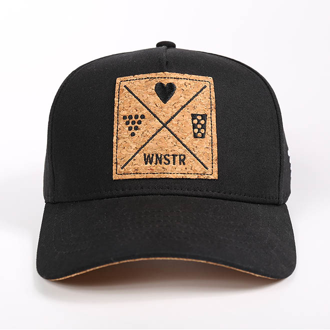 Custom 5 Panel Cotton Wooden Patch Logo Curved Brim Hat Baseball Cap