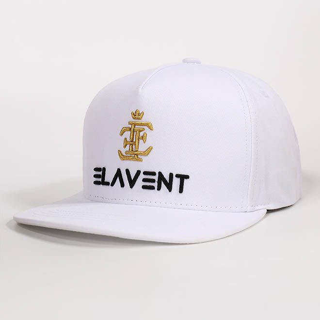 Custom Cotton 5 Panel 3D Embroidery Logo Flat Brim Men Hat Snapback Cap