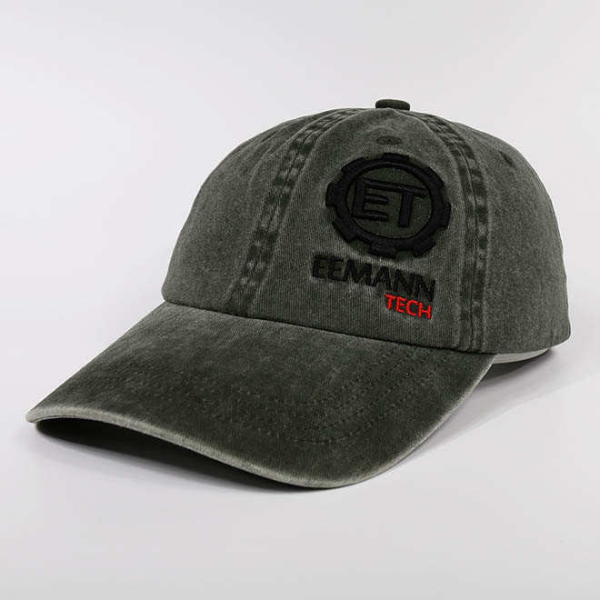 Custom 6 Panel Unstructured Washed Cotton 3D Embroidery Logo Baseball Cap Dad Hat