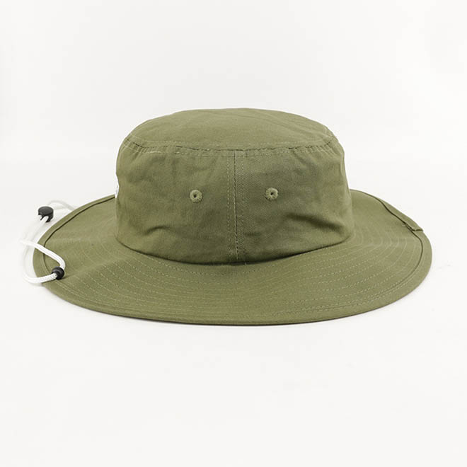 Custom Cotton Embroidery Logo Outdoor Climb Adjustable String Fishing Cap Bucket Hat