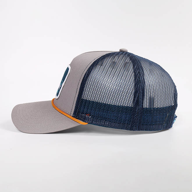 Custom 5 Panel Cotton Embroidery Patch Logo Applique Rope Mesh Cap Trucker Hat