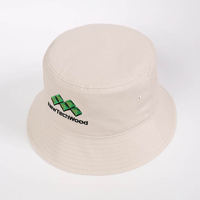 Custom Unisex Fashion Cotton Embroidery Logo Wide Brim Bucket Hat