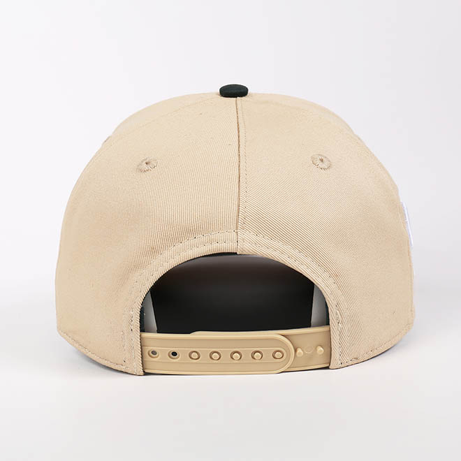 Custom 5 Panel Cotton 2 Tone 3D Embroidery Logo Curved Brim Hat Baseball Cap