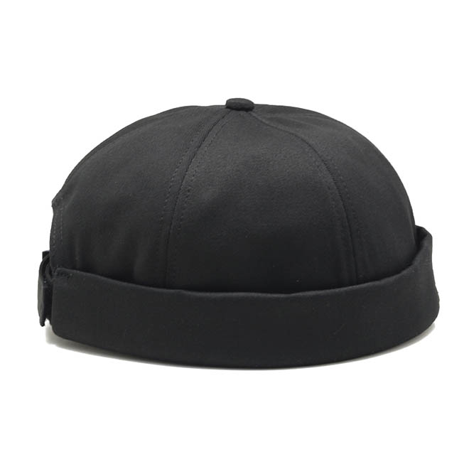 Custom Men 6 Panel Cotton 3D Embroidery Logo Docker Hat Brimless Cap