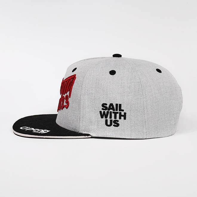 Custom 5 Panel Acrylic 3D Embroidery Logo Sandwich Flat Brim Hat Snapback Cap