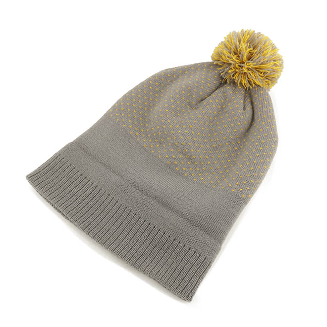 Custom Design 3D Embroidery Logo Pom Men Women Warm Knitted Cap Winter Hat