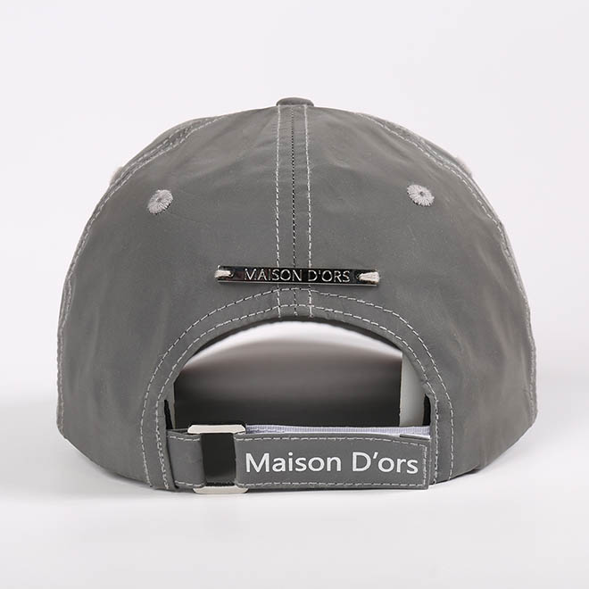 Custom 5 Panel Reflective Fabric Sports Hat Screen Printed Logo Baseball Cap