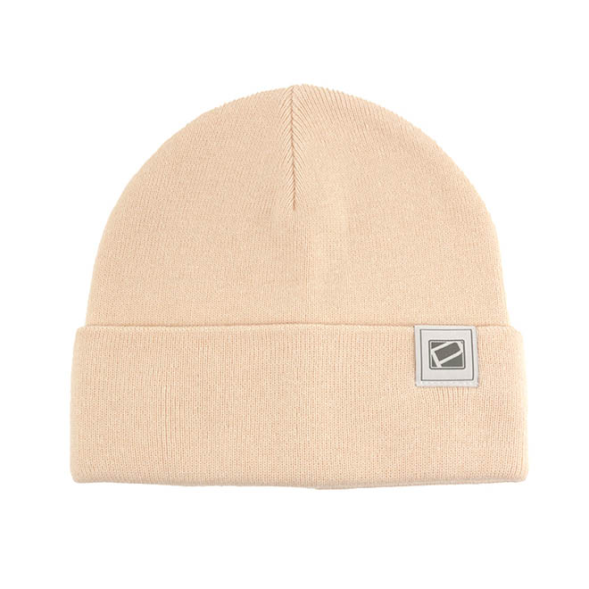 Custom Woven Label Logo Applique Soft Warm Men Women Knitted Cap Winter Hat