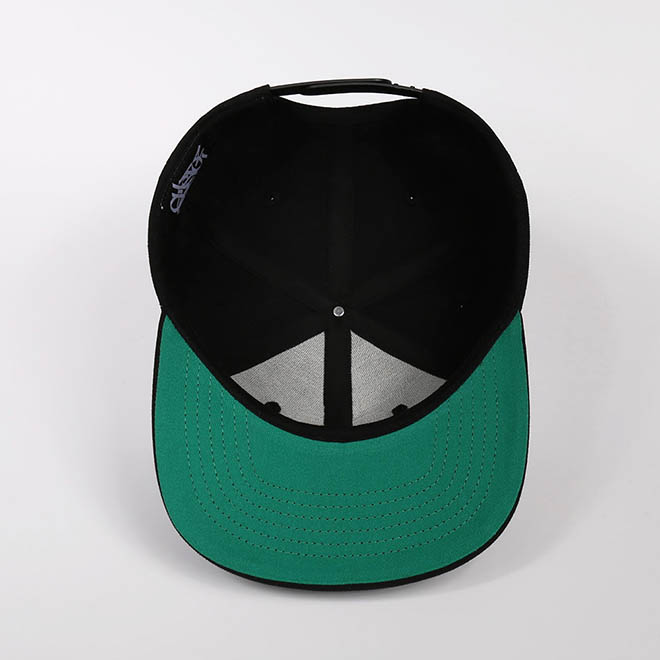 Custom Cotton 6 Panel 3D Embroidery Logo Hip Hop Hat Flat Brim Snapback Cap