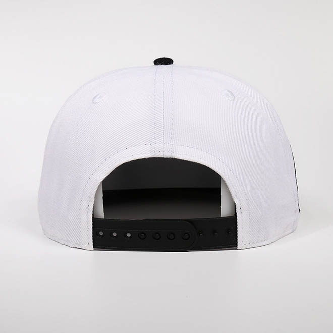 Custom Cotton 3D Embroidery Logo 2 Tone 6 Panel Flat Brim Hat Snapback Cap