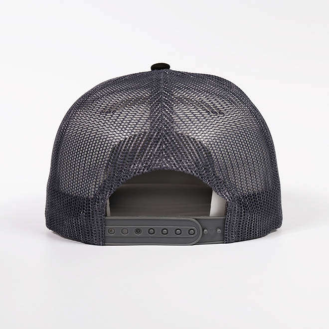 Custom 6 Panel Cotton Embroidery Logo Wide Brim Mesh Cap Trucker Hat