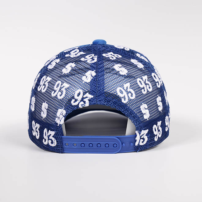 Custom 5 Panel Velvet 3D Embroidery Logo Men Women Mesh Cap Trucker Hat