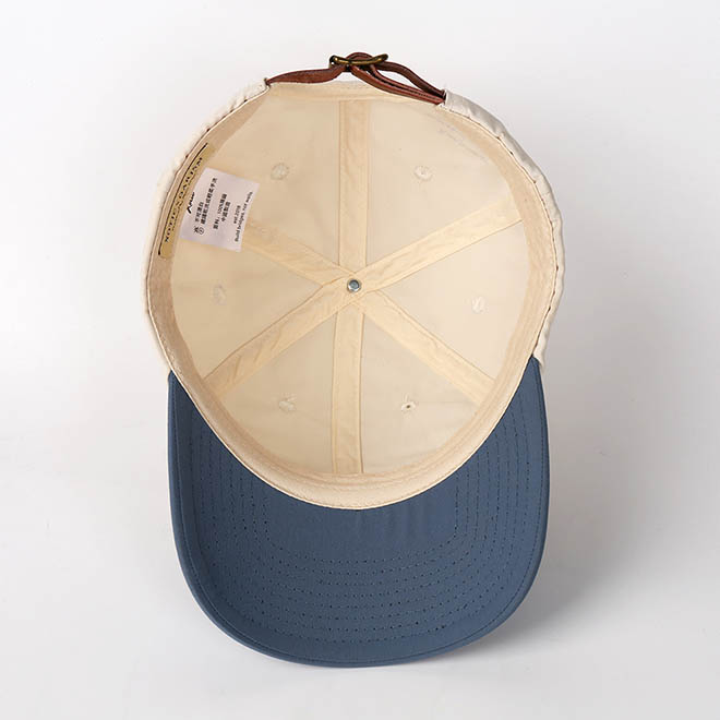 Custom 6 Panel Unstructured Polyester Embroidery Logo 2 Tone Baseball Cap Dad Hat