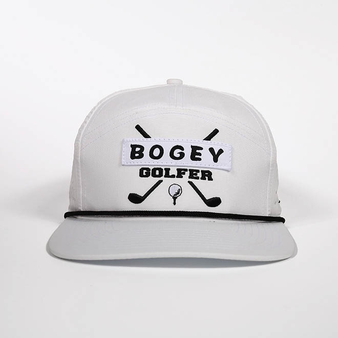 Custom 7 Panel Polyester Applique Embroidery Patch Logo Laser Cut Hole Flat Brim Rope Hat Snapback Cap