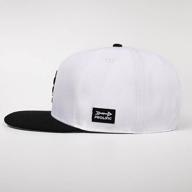 Custom Cotton 3D Embroidery Logo 2 Tone 6 Panel Flat Brim Hat Snapback Cap