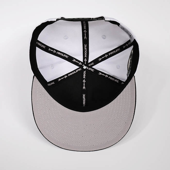 Custom Cotton 3D Embroidery Logo 2 Tone 6 Panel Flat Brim Hat Snapback Cap