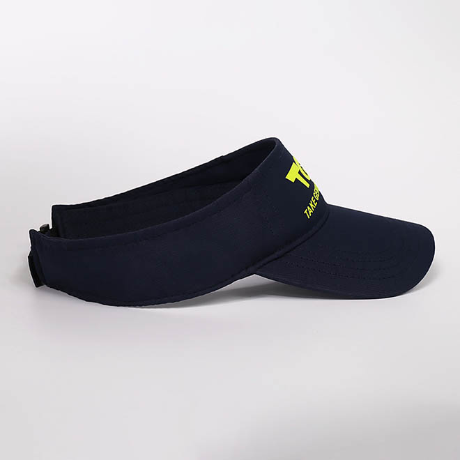 Custom Polyester TPU Patch Logo Sun Protect Empty Top Cap Men Visor Hat