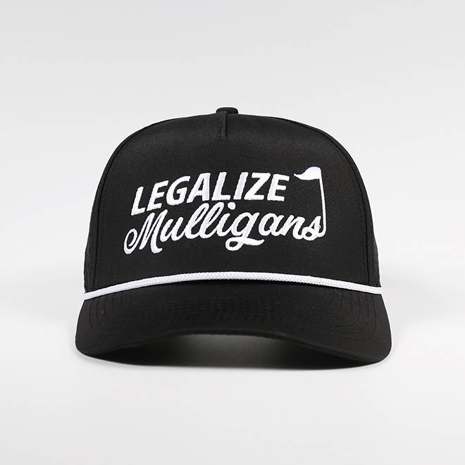 Custom 5 Panel Polyester Laser Cut Hole Embroidery Logo Baseball Cap Hat With Rope